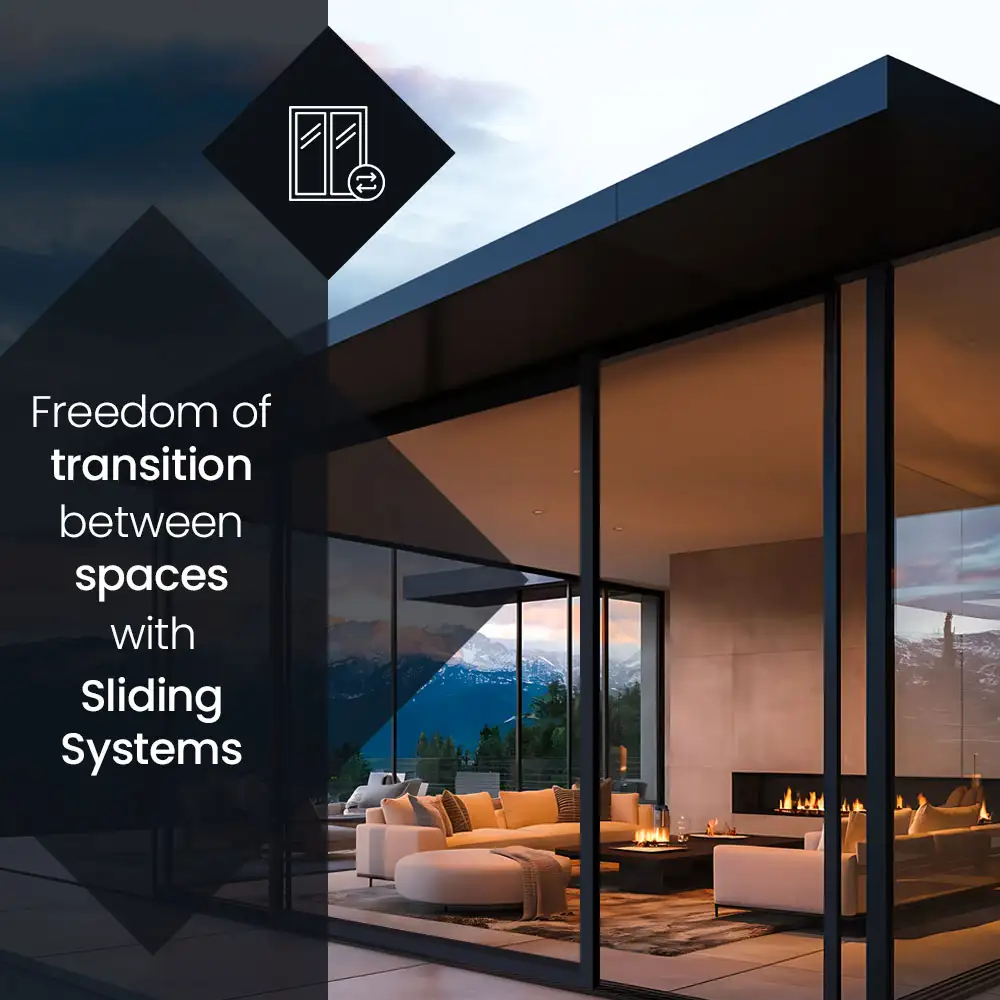Freedom of Transition Between Spaces with Sliding Systems | Mekaline Aluminum